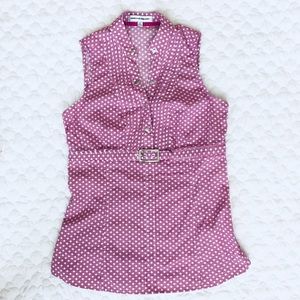 Express sleeveless geometric blouse